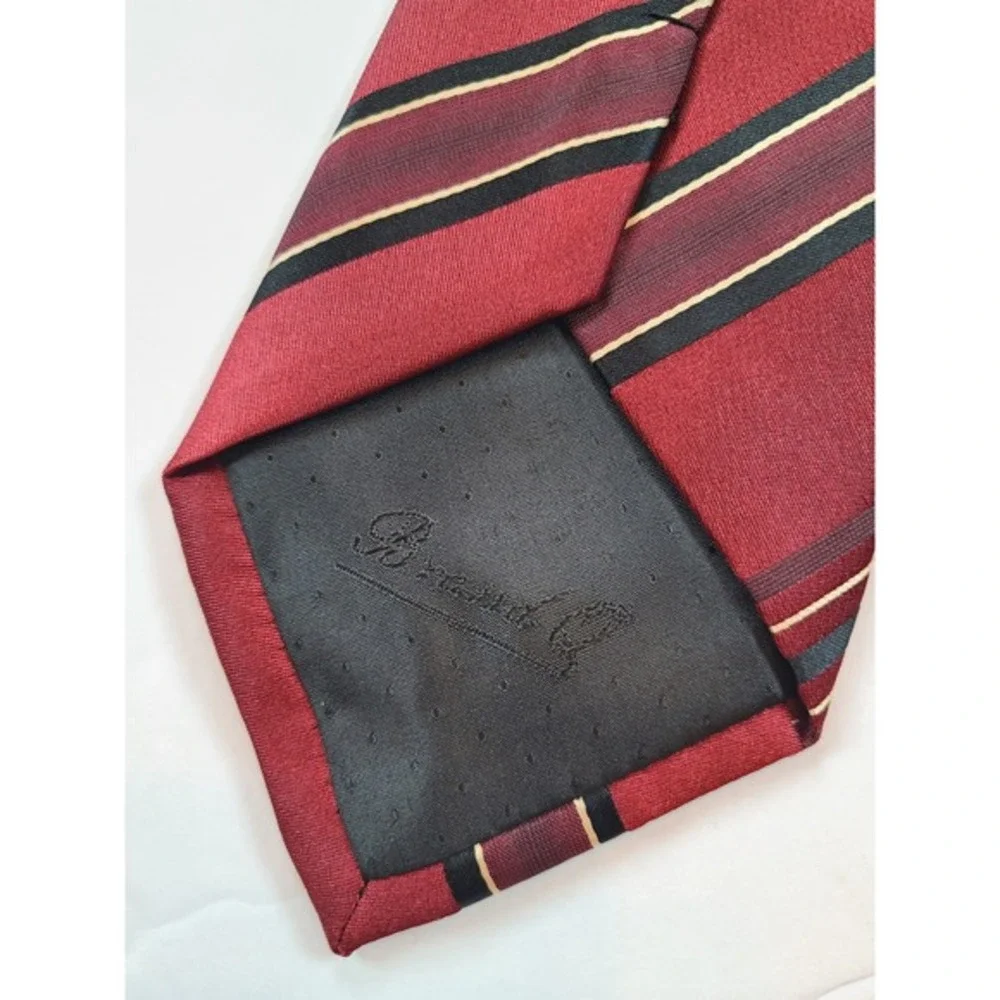 BRAND Q Red Striped Silk Neck‎ Tie Men's Formal Business Accessory